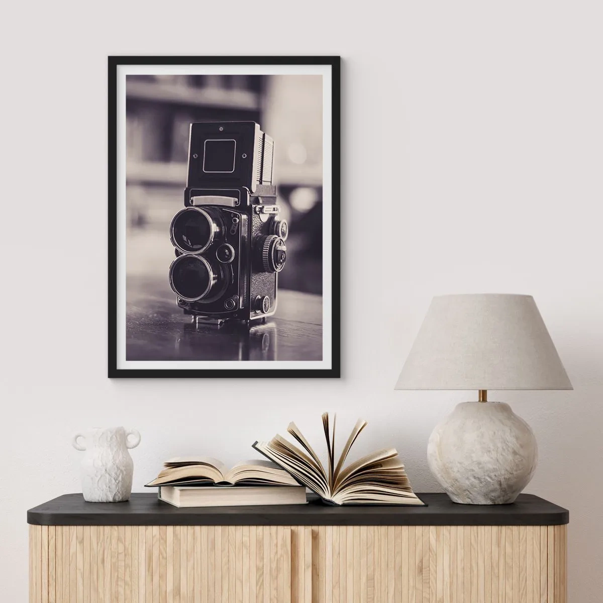 Poster in einem schwarzem Rahmen - Zauber alter Fotografie - 61x91 cm