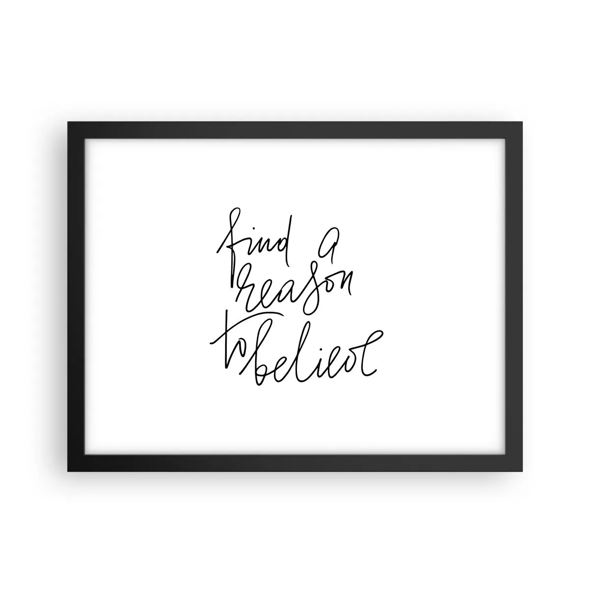 Poster in einem schwarzem Rahmen - Es ist möglich - 40x30 cm