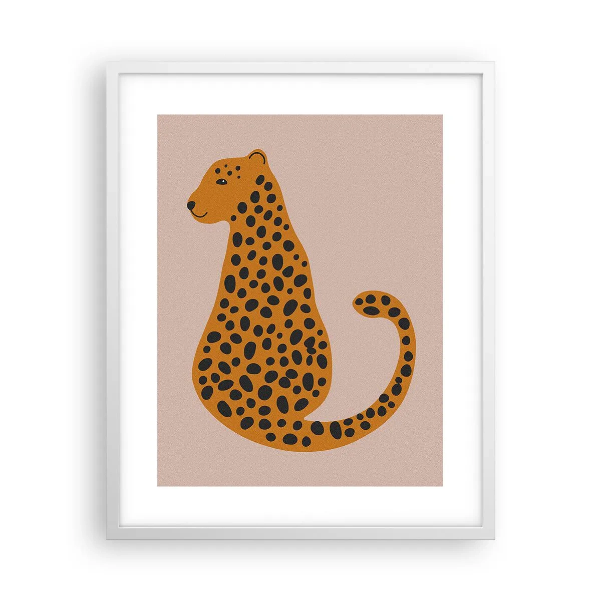 Poster in einem weißen Rahmen - Leopardenmuster ist ein modisches Muster - 40x50 cm