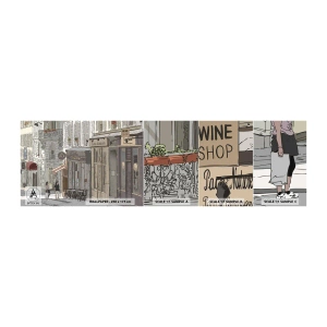 Fototapeten Muster Selbstklebend Deluxe Sticker - Stadtfreuden - Die Architektur, Stadt, Paris - 100x30 cm