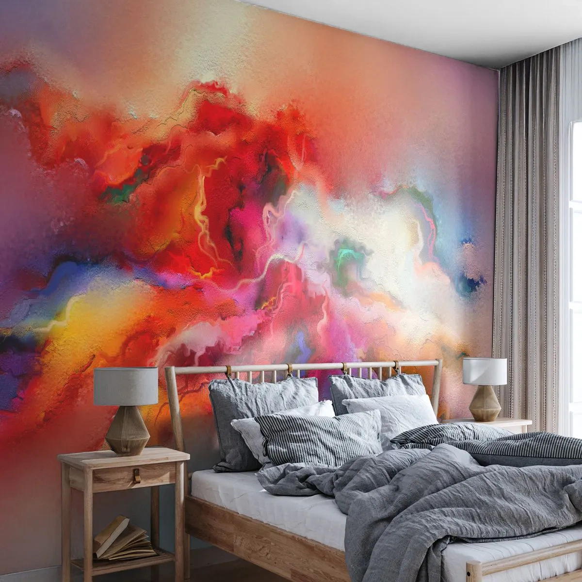 Fototapete Standard Eco - Wie man Träume fängt - rauchen - Abstraktion, Stück, Acryl - 350x256 cm