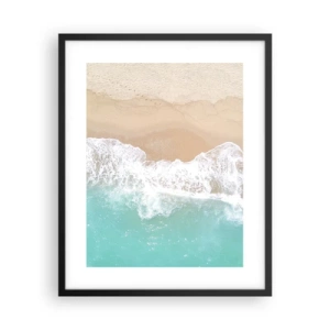 Poster in einem schwarzem Rahmen - Eine streichelnde Berührung - 40x50 cm