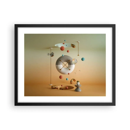 Poster in einem schwarzem Rahmen - Alles kann passieren - 50x40 cm