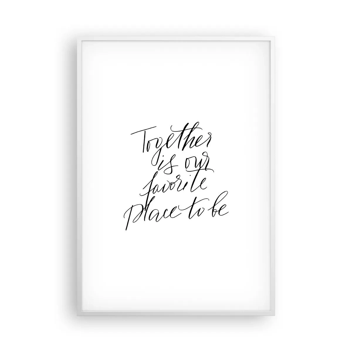 Poster in einem weißen Rahmen - Fühlst du das auch? - 70x100 cm