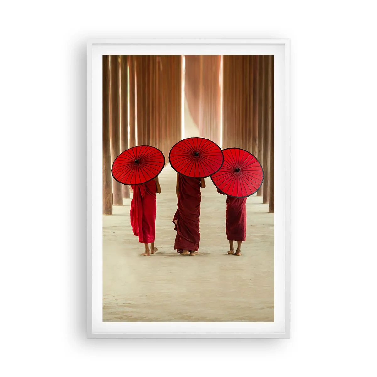 Poster in einem weißen Rahmen - Auf dem Weg ins Reine Land - 61x91 cm