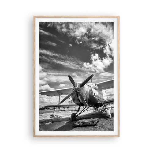 Poster in einem Rahmen aus heller Eiche - Ich kann es kaum erwarten! - 70x100 cm