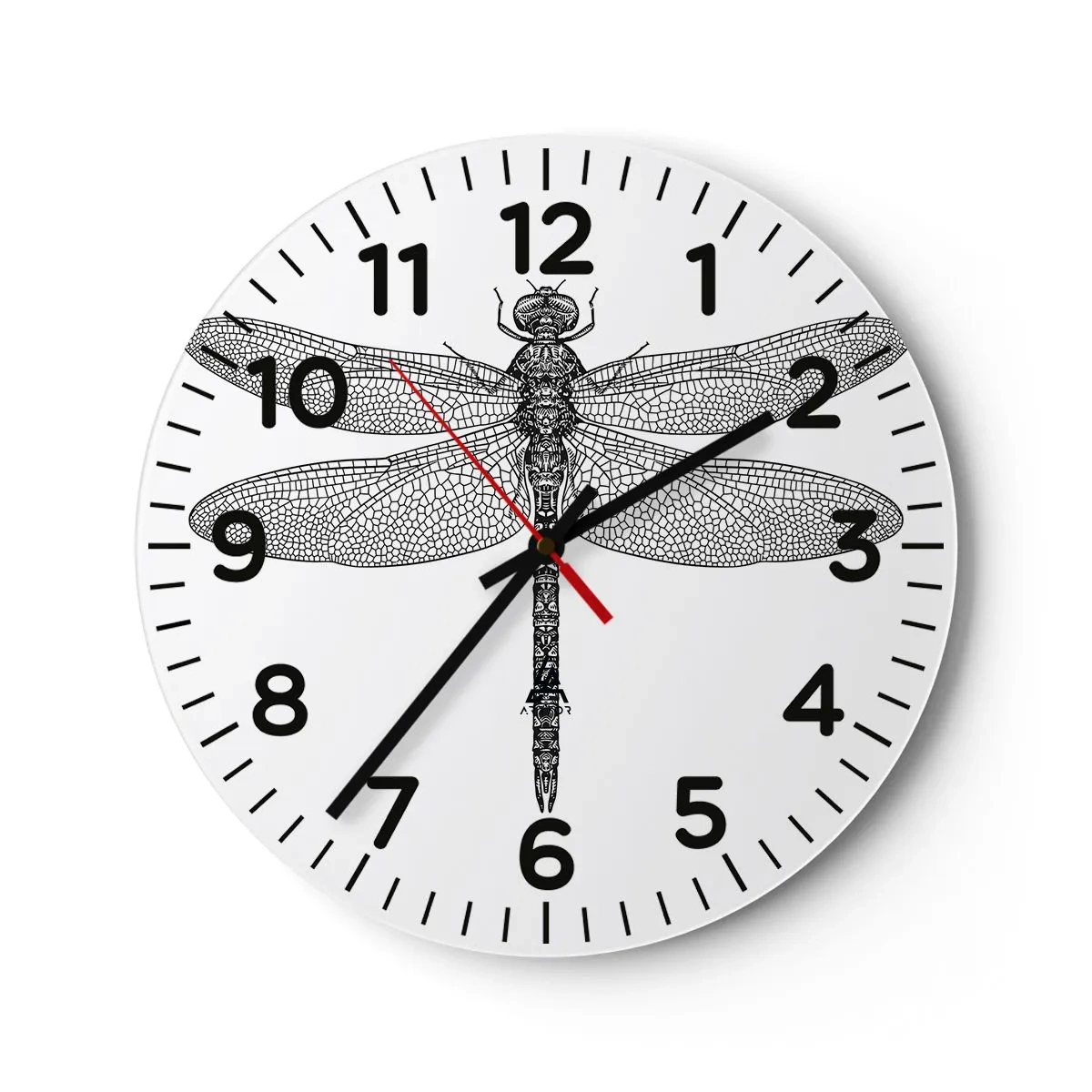 Wanduhr - Glasuhr - Präzision der Natur - 40x40 cm