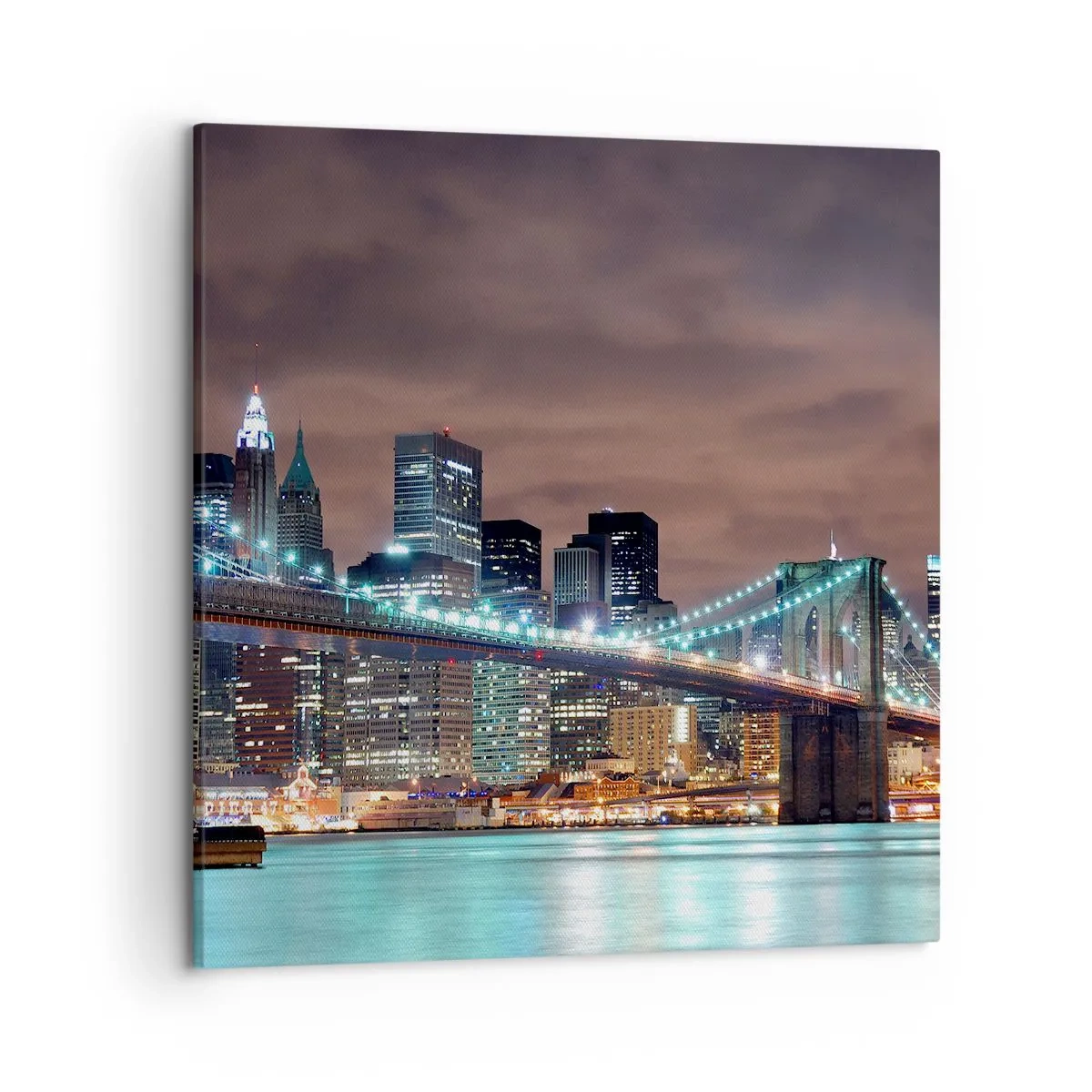 Bild auf Leinwand - Leinwandbild - Lichter der Großstadt - 50x50 cm
