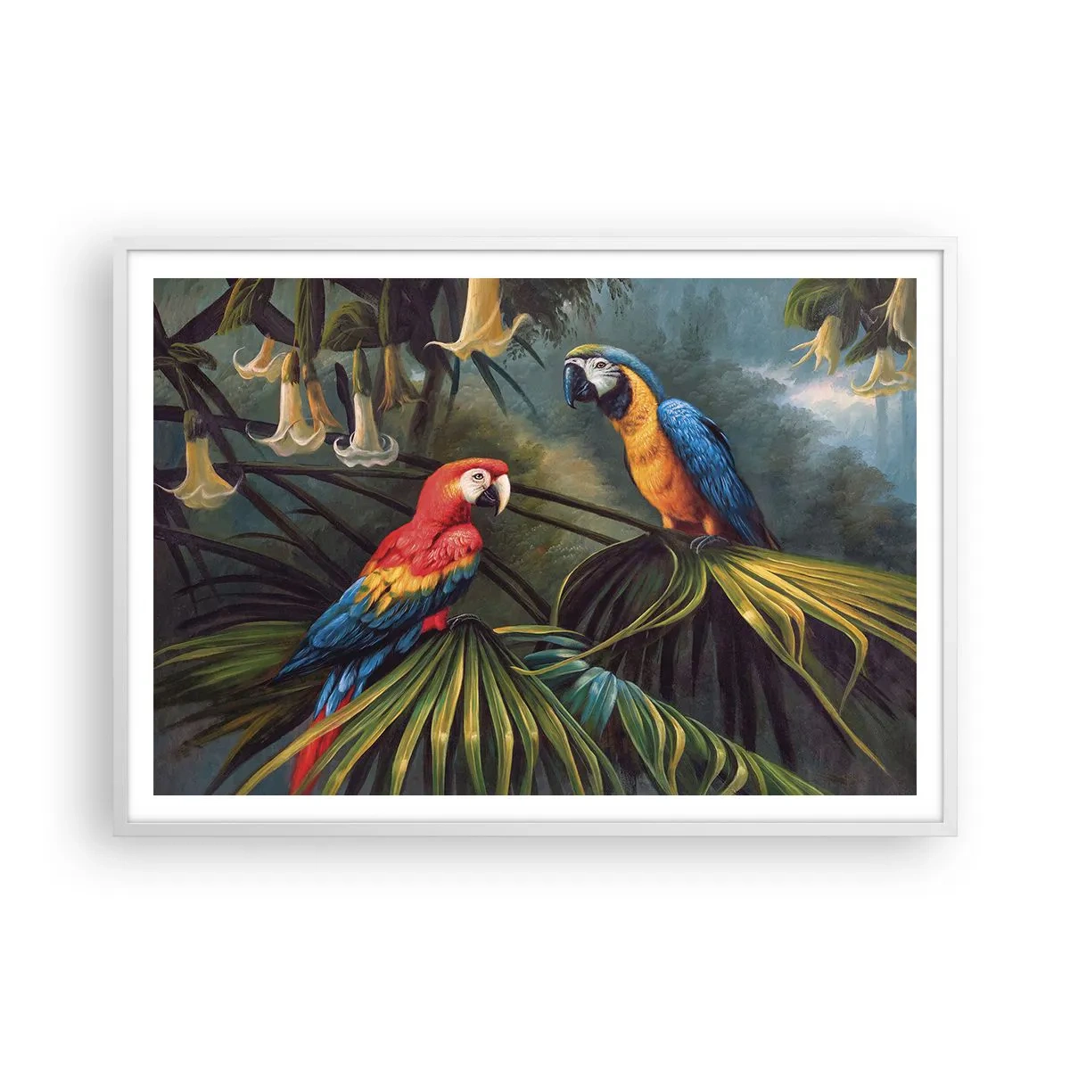 Poster in einem weißen Rahmen - Romantik in den Tropen - 100x70 cm