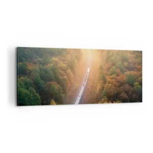 Bild auf Leinwand - Leinwandbild - Herbstreise - 100x40 cm