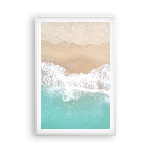 Poster in einem weißen Rahmen - Eine streichelnde Berührung - 61x91 cm