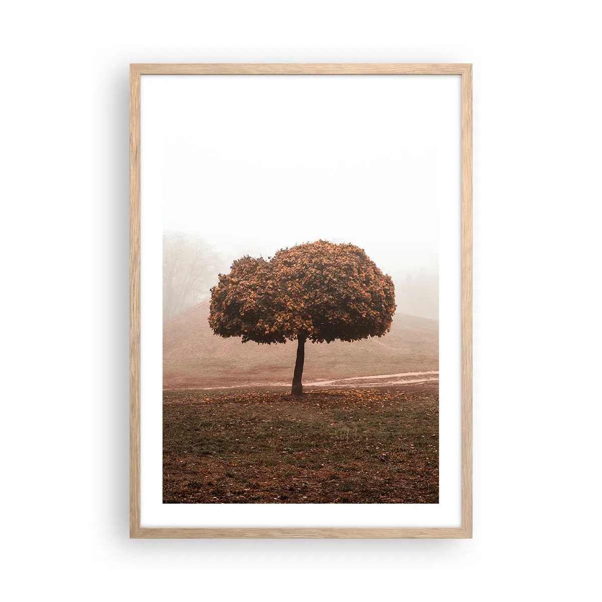 Poster in einem Rahmen aus heller Eiche - Nach einem anstrengenden Sommer - 50x70 cm