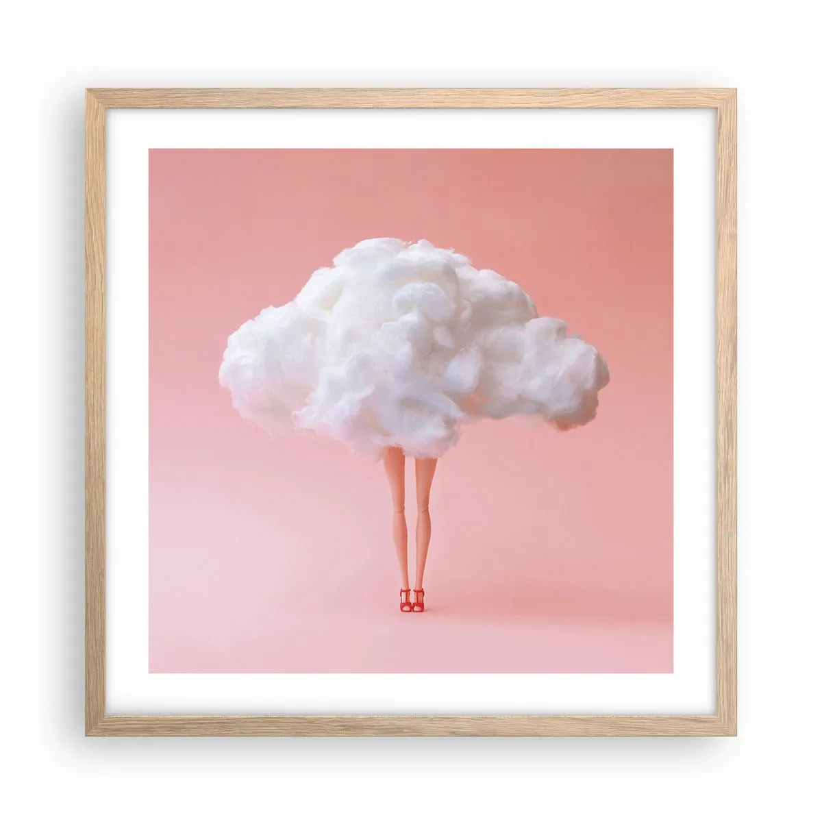 Poster in einem Rahmen aus heller Eiche - Süßes Versprechen - 50x50 cm