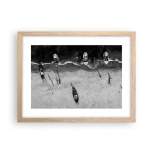 Poster in einem Rahmen aus heller Eiche - Immer noch am Ufer… - 40x30 cm