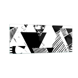 Glasbild - Bild auf glas - Regen von Dreiecken - 100x40 cm