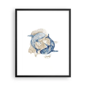 Poster in einem schwarzem Rahmen - Freundschaft oder Liebe? - 40x50 cm