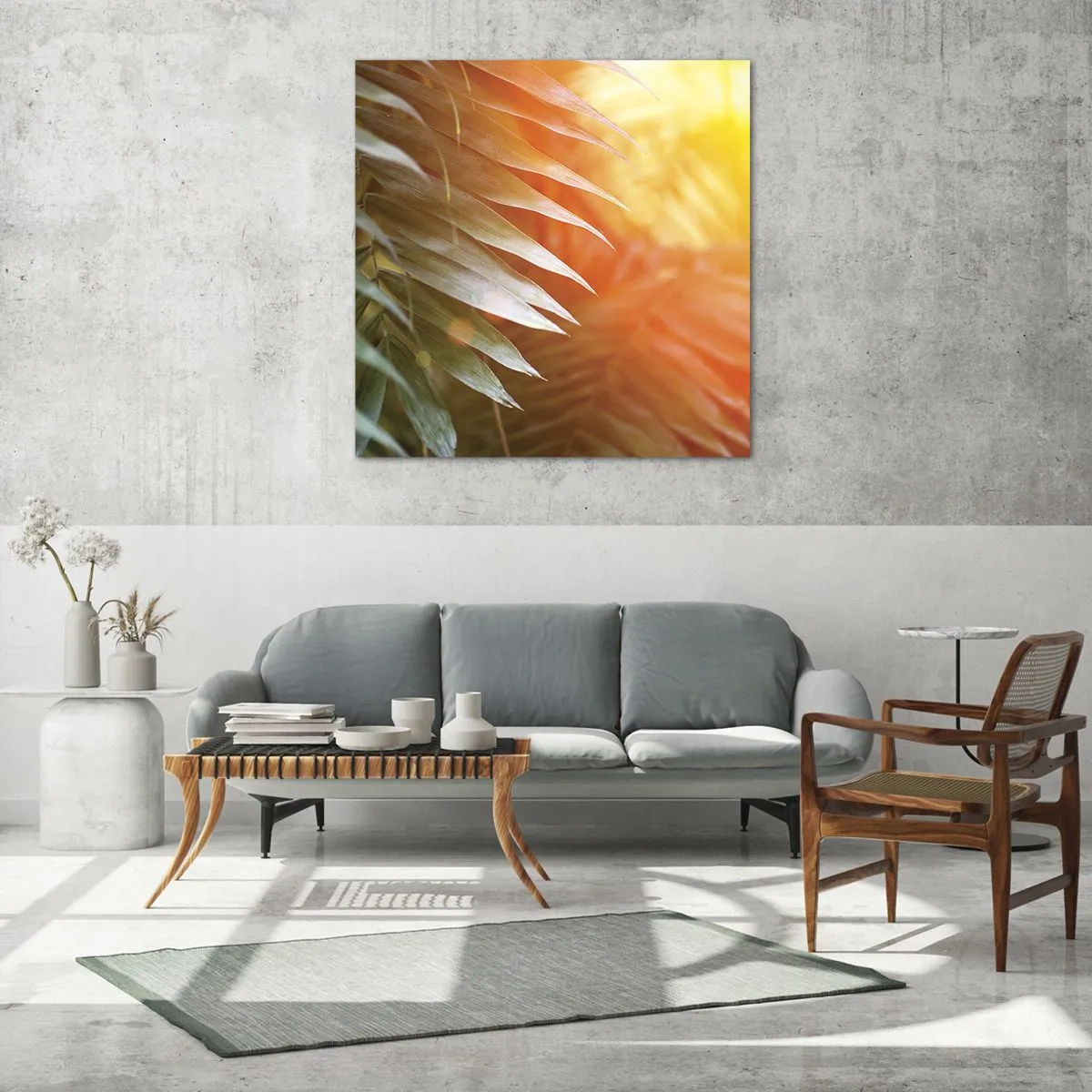 Glasbild - Bild auf glas - Morgen im Dschungel - 40x40 cm