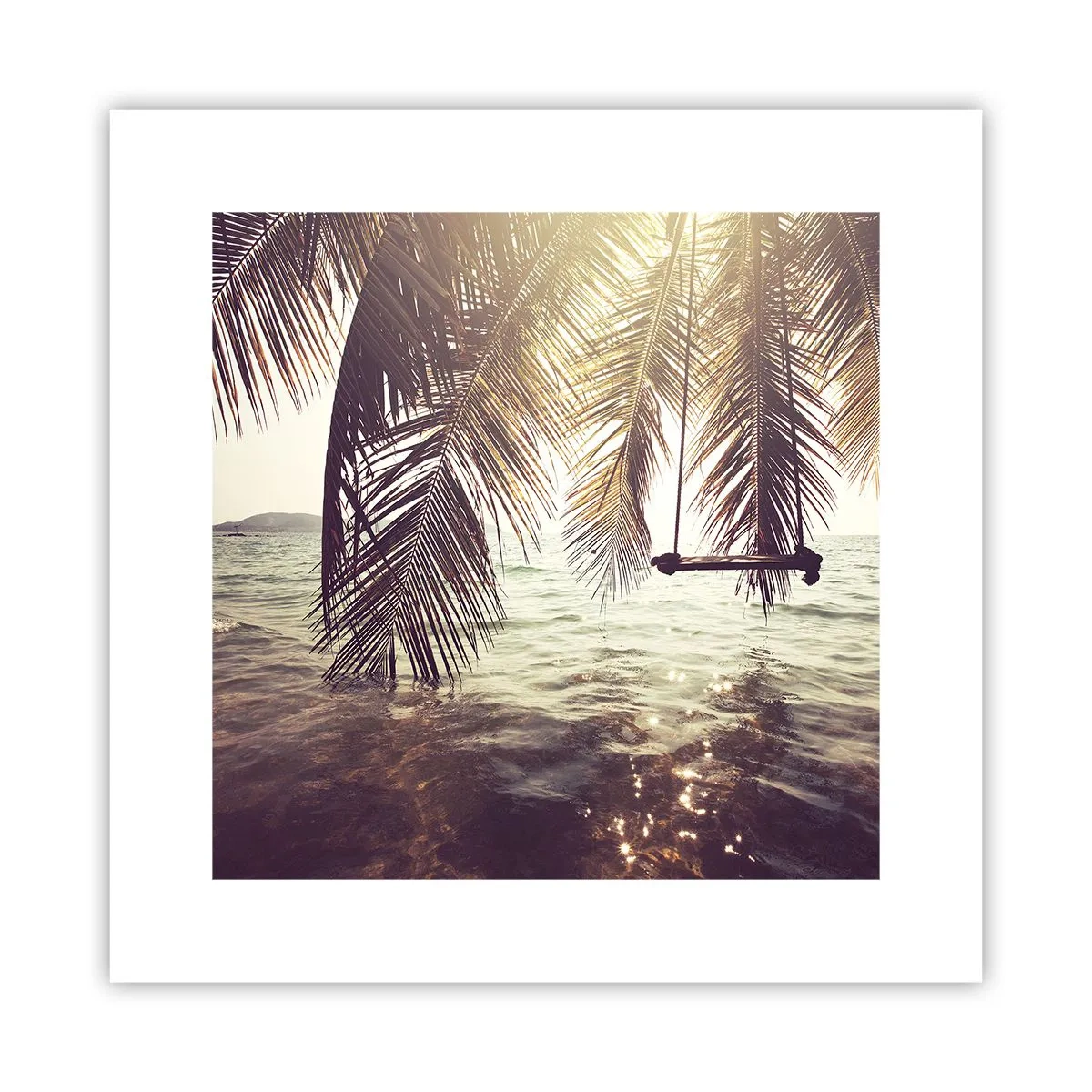 Poster - Sie können nach Belieben in den Wolken schwingen - 30x30 cm