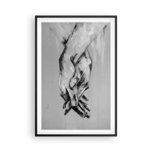Poster in einem schwarzem Rahmen - Anfang… - 61x91 cm