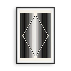 Poster in einem schwarzem Rahmen - Geometrische Illusion - 61x91 cm