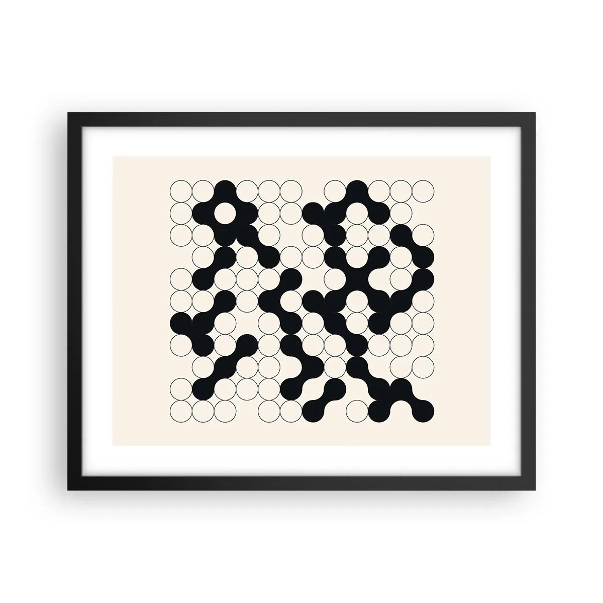 Poster in einem schwarzem Rahmen - Chinesisches Spiel – Variation - 50x40 cm