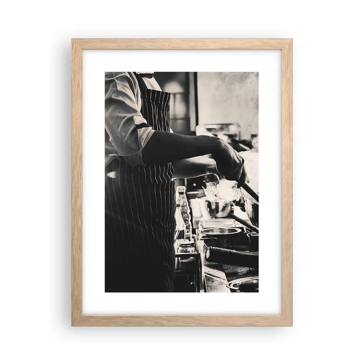 Poster in einem Rahmen aus heller Eiche - Alchemie der Aromen - 30x40 cm