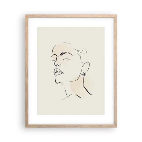Poster in einem Rahmen aus heller Eiche - Ein stolzer Blick - 40x50 cm