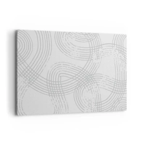 Bild auf Leinwand - Leinwandbild - Ein subtiles Muster mit verwobenen Linien in hellen Farbtönen - 120x80cm - Es gibt keinen einfachen Weg - Moderne Wanddekoration für Wohnzimmer und Schlafzimmer ARTTOR