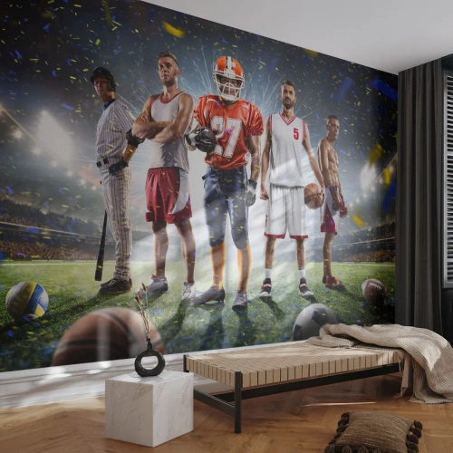 Selbstklebende Fototapete Deluxe Sticker - Feldgladiatoren - Sport, Athlet, Fußball - 350x256 cm