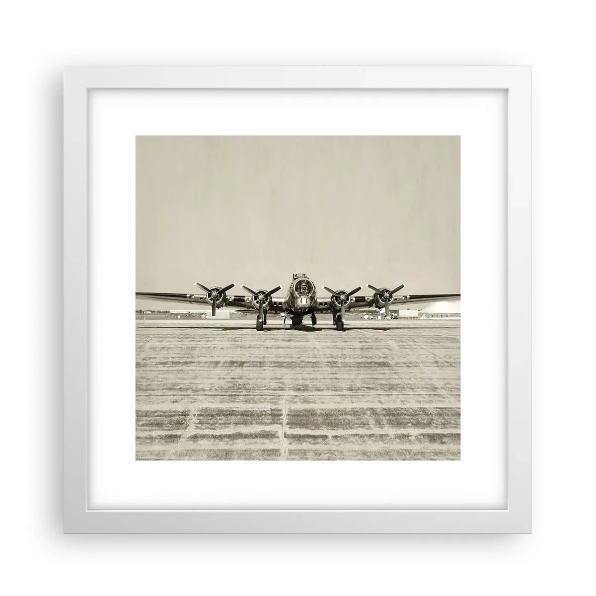 Poster in einem weißen Rahmen - Wie immer bereit - 30x30 cm