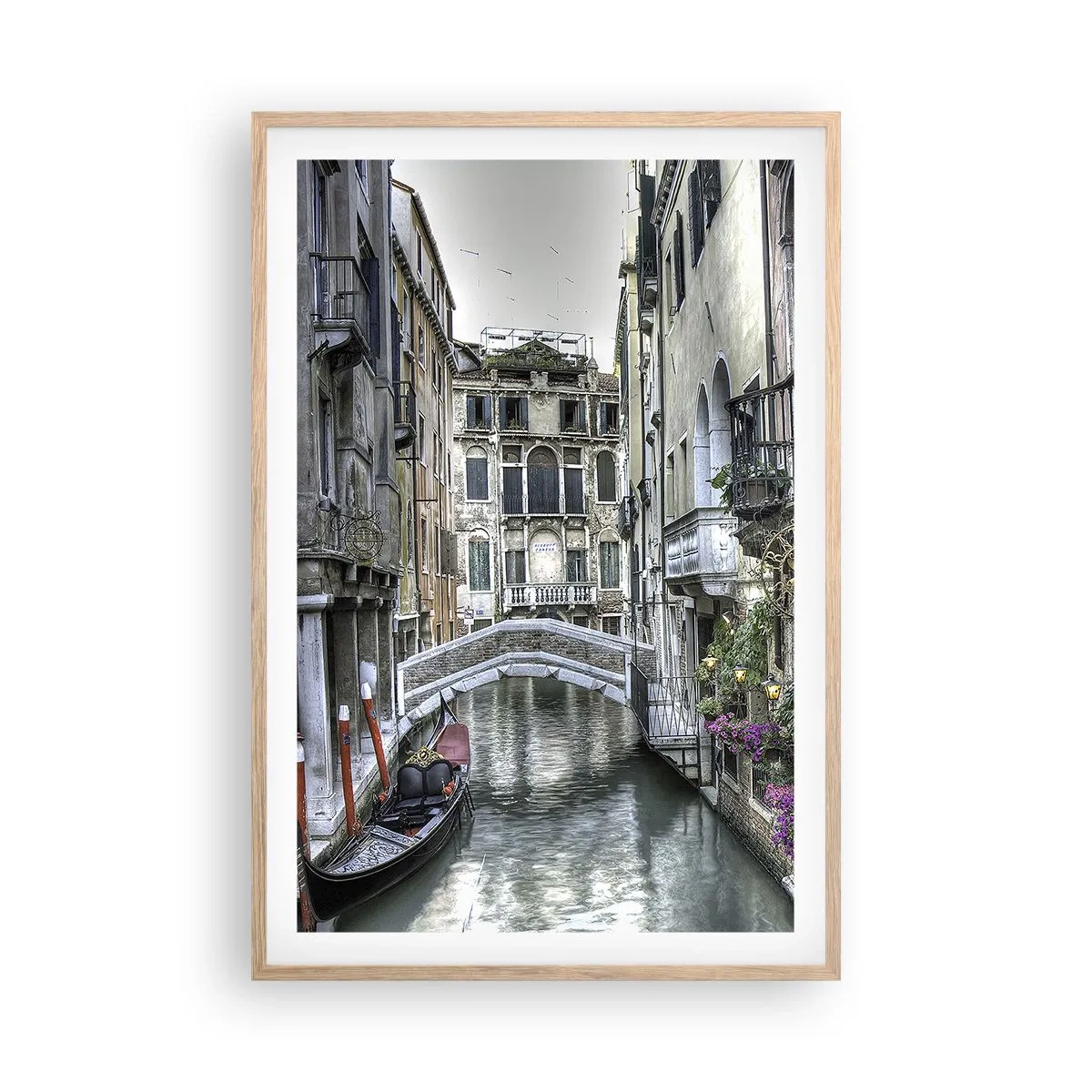 Poster in einem Rahmen aus heller Eiche - Seit Jahrhunderten in stiller Besinnung - 61x91 cm