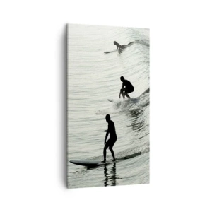 Bild auf Leinwand - Leinwandbild - Gegen die Welle - 45x80 cm