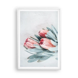 Poster in einem weißen Rahmen - Schämen sich für ihre eigene Schönheit - 70x100 cm