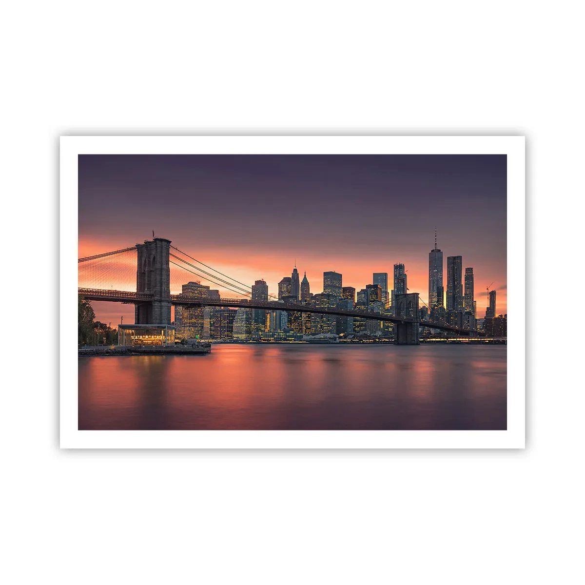 Poster - Eingetaucht in lila Stille - 91x61 cm