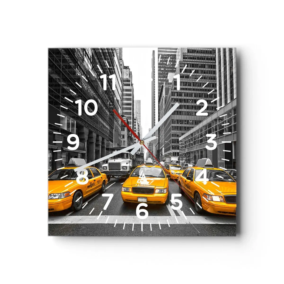 Wanduhr - Glasuhr - Wir färben die Stadt - 30x30 cm