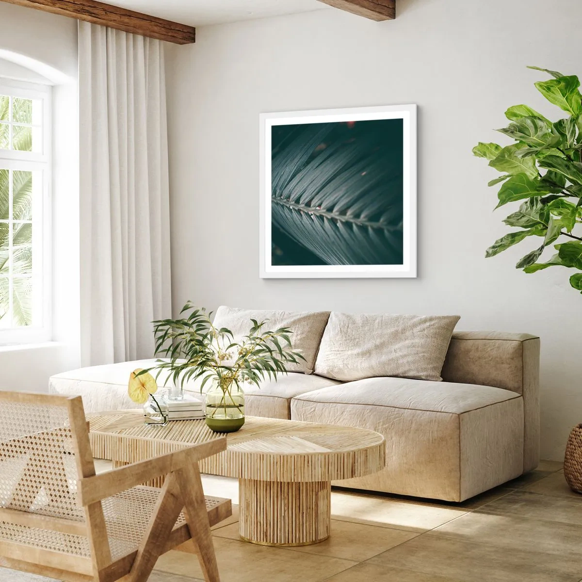 Poster in einem weißen Rahmen - Die Präzision der Natur - 30x30 cm