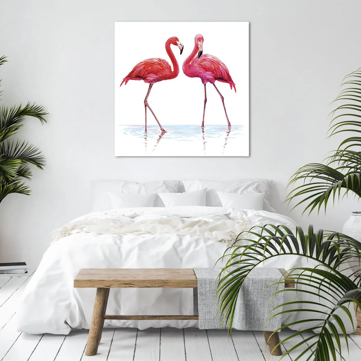 Bild auf Leinwand - Leinwandbild - Rosa randez-vous - 70x70 cm