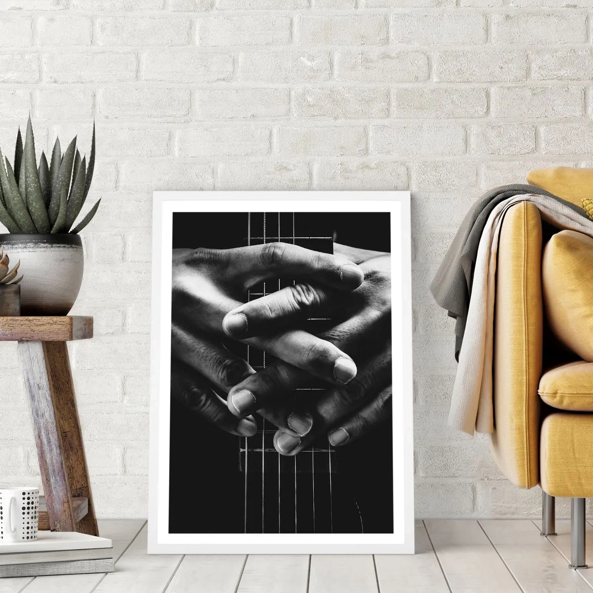 Poster in einem weißen Rahmen - Gebet des Künstlers - 70x100 cm