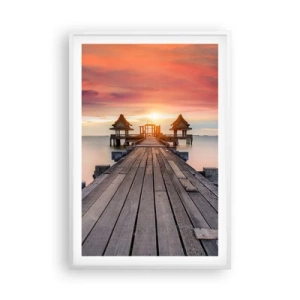 Poster in einem weißen Rahmen - Westen im Osten - 61x91 cm