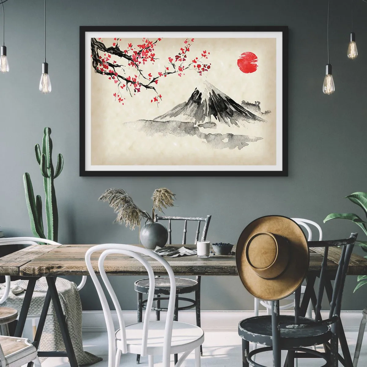 Poster in einem schwarzem Rahmen - Liebe Japan - 91x61 cm