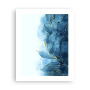 Poster - Blau im Gold - 40x50 cm