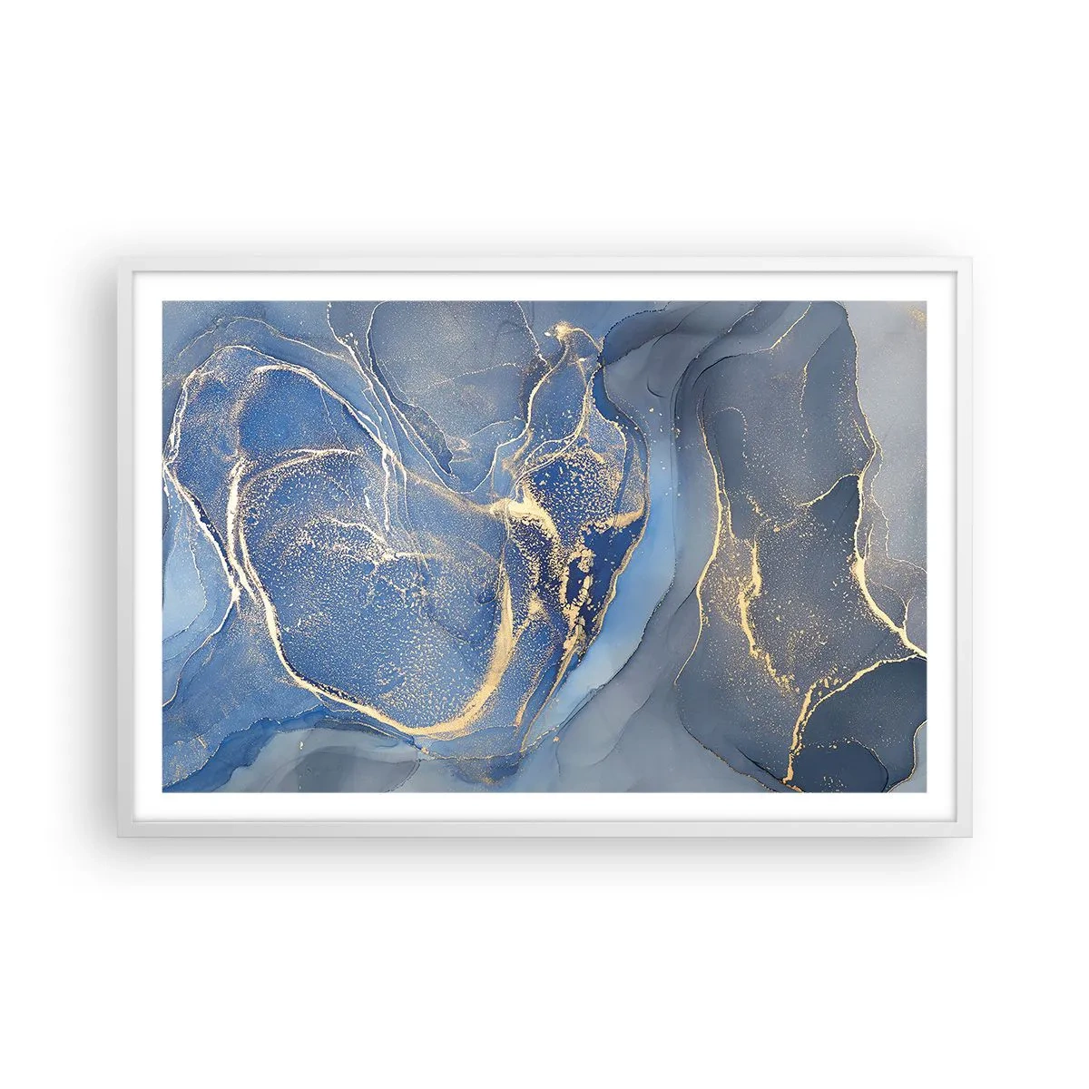 Poster in einem weißen Rahmen - Goldstaub - 91x61 cm