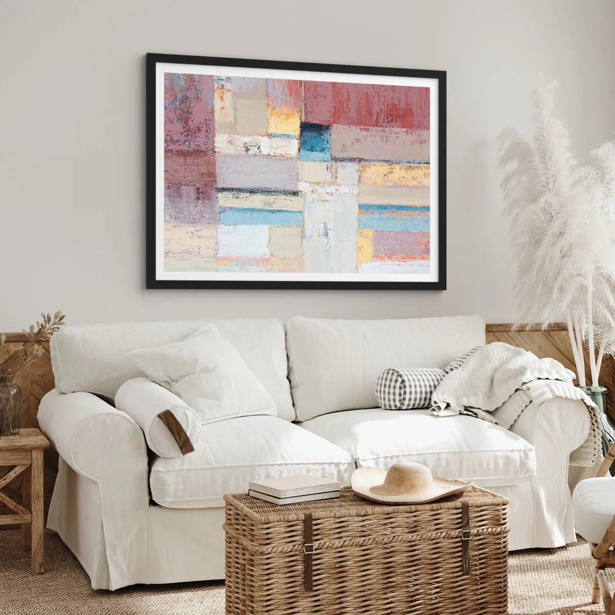 Poster in einem schwarzem Rahmen - Ruhe der Geometrie - 91x61 cm