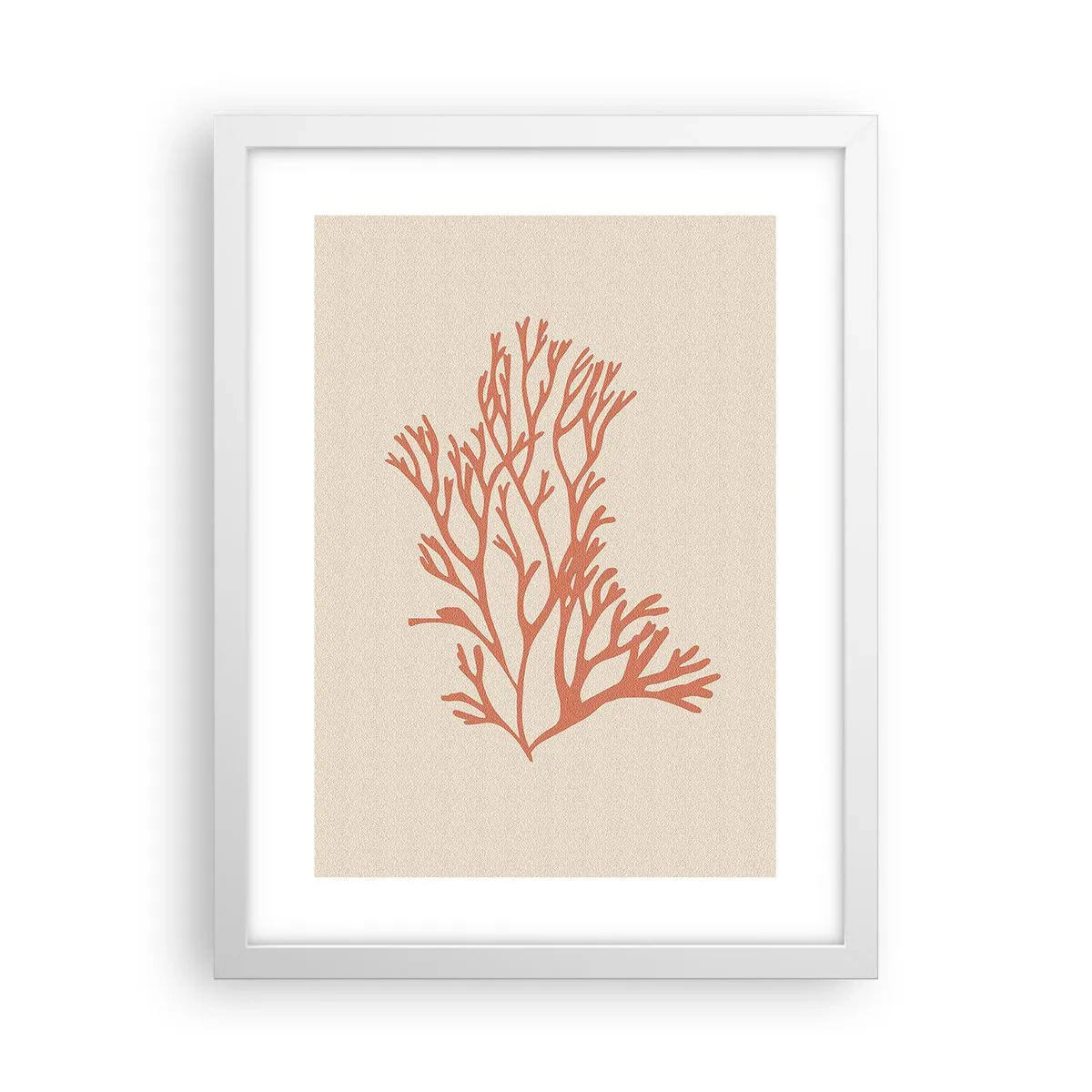 Poster in einem weißen Rahmen - Korallenfiligran - 30x40 cm