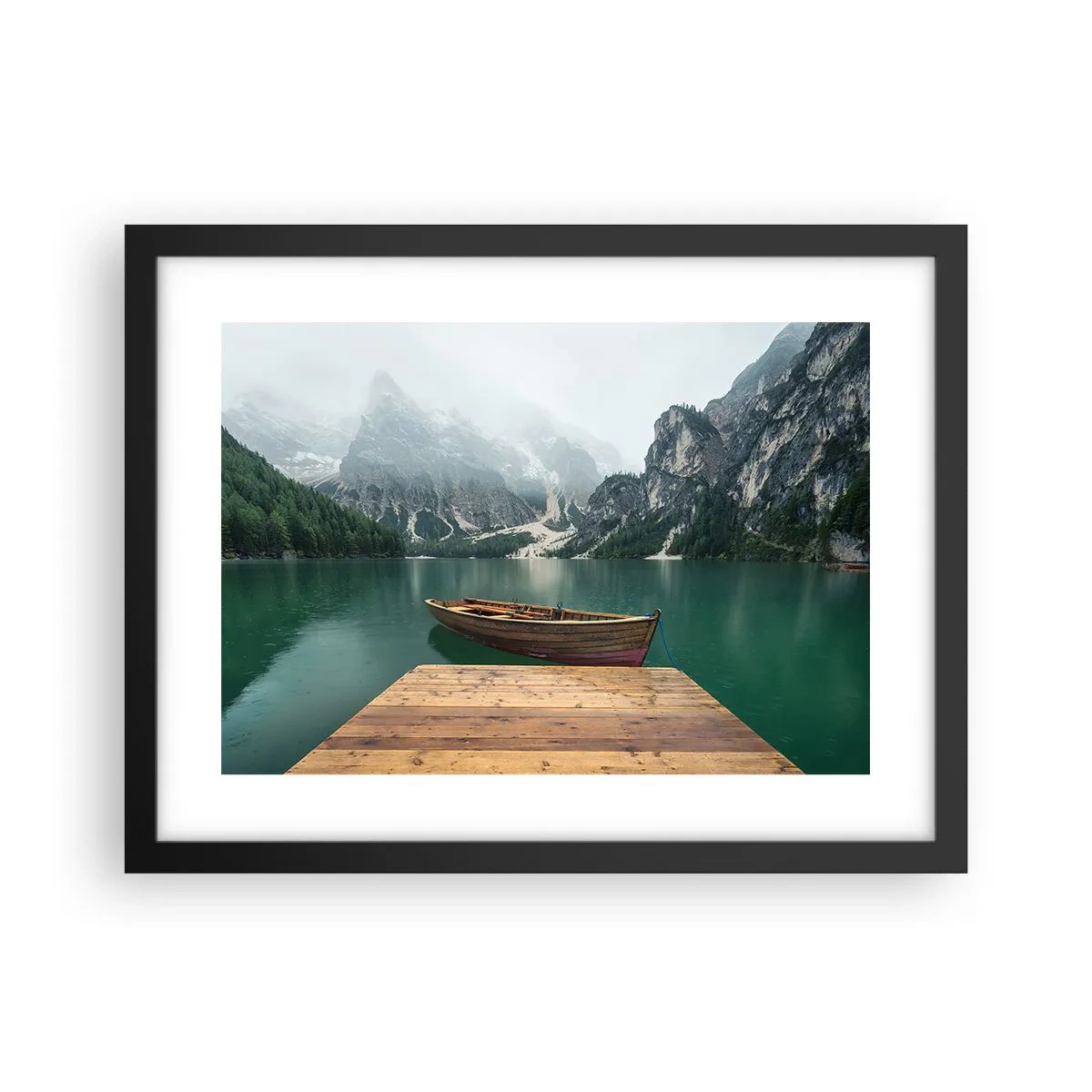 Poster in einem schwarzem Rahmen - Und die stolzen Felsen der Stirn - 40x30 cm