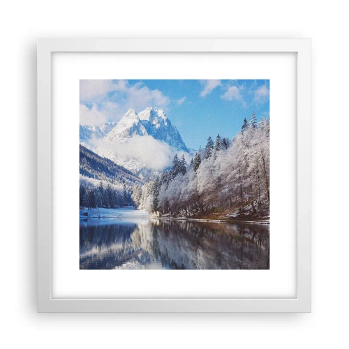 Poster in einem weißen Rahmen - Schneefang - 30x30 cm