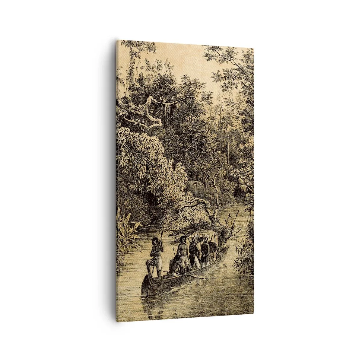 Bild auf Leinwand - Leinwandbild - Expedition zur Quelle - 55x100 cm