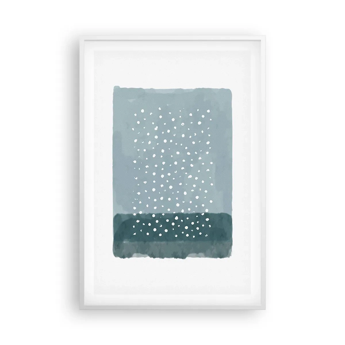 Poster in einem weißen Rahmen - Auf Blau gewachsen - 61x91 cm