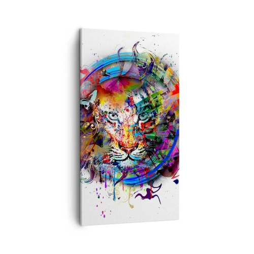 Bild auf Leinwand - Leinwandbild - Es lauert hinter einem Regenbogenschleier - 45x80 cm