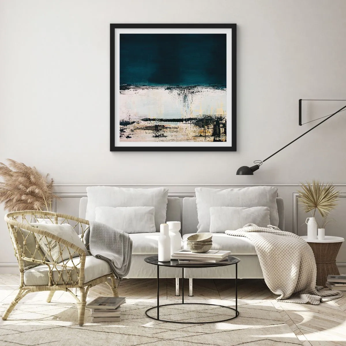 Poster in einem schwarzem Rahmen - Horizontale Komposition - 60x60 cm